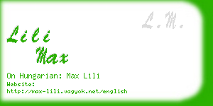 lili max business card